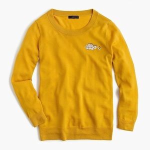 J. Crew Mustard Sweater w/ Turtle -3/4 sleeve